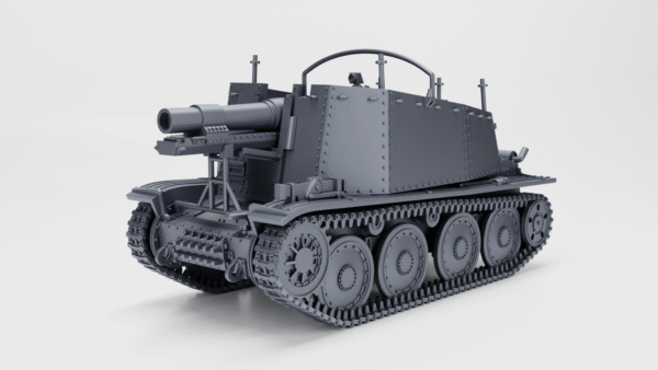 WW2 GERMAN SIG 33 AUF PANZER 38(t) AUSF, 3D PRINTED, MANY SCALES AVAILABLE