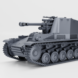 WW2 GERMAN Sd.KFZ-124 WESPE, 3D PRINTED, MANY SCALES AVAILABLE