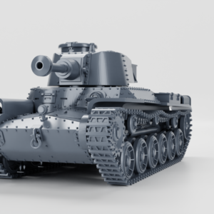 WW2 JAPAN TYPE 97 SHINHOTO CHI-HA 120MM, 3D PRINTED, MANY SCALES AVAILABLE