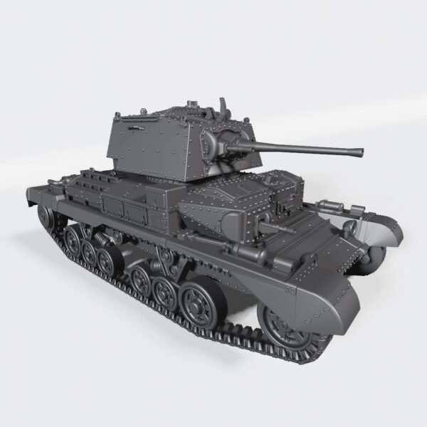 WW2 UK CRUISER TANK A10 MK.II WITH 2PDR GUN , 3D PRINTED, MANY SCALES AVAILABLE - Image 3