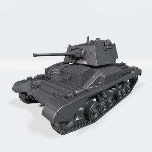 WW2 UK CRUISER TANK A10 MK.II WITH 2PDR GUN , 3D PRINTED, MANY SCALES AVAILABLE