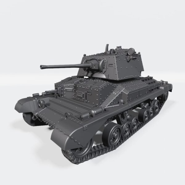 WW2 UK CRUISER TANK A10 MK.II WITH 2PDR GUN , 3D PRINTED, MANY SCALES AVAILABLE