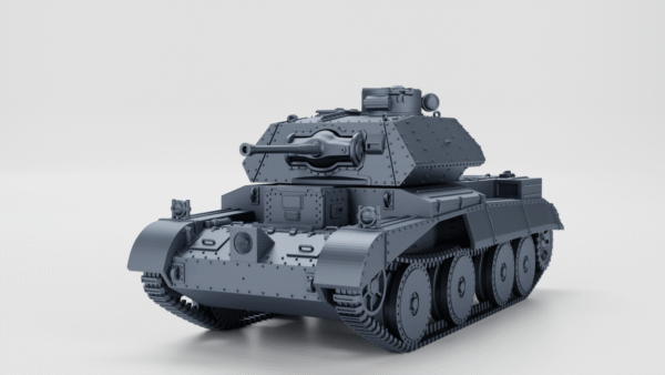 WW2 UK CRUISER TANK A13 MK.IVA, 3D PRINTED, MANY SCALES AVAILABLE