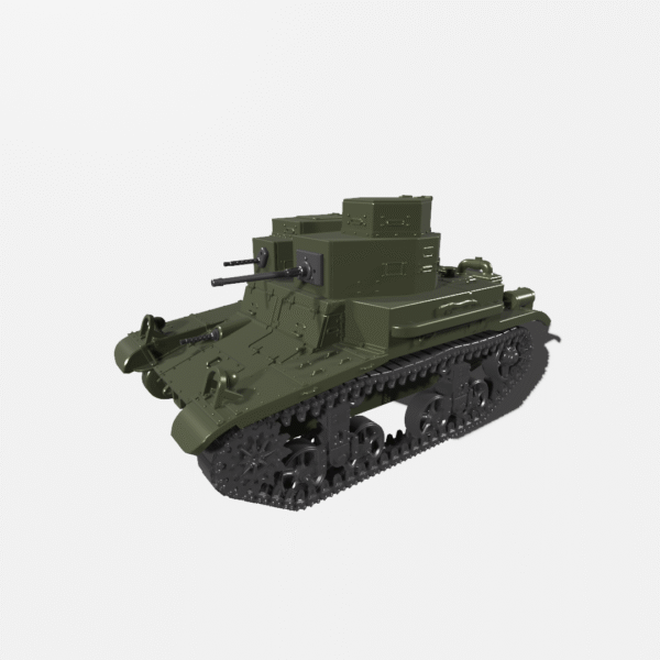 WW2 USA M2A3 LIGHT TANK, 3D PRINTED, MANY SCALES AVAILABLE