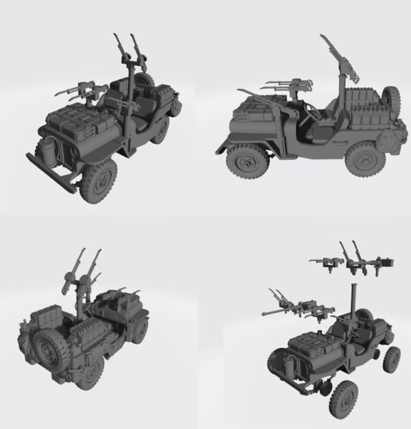 WW2 USA WILLYS JEEP, 3D PRINTED,MANY SCALES AVAILABLE - Image 3