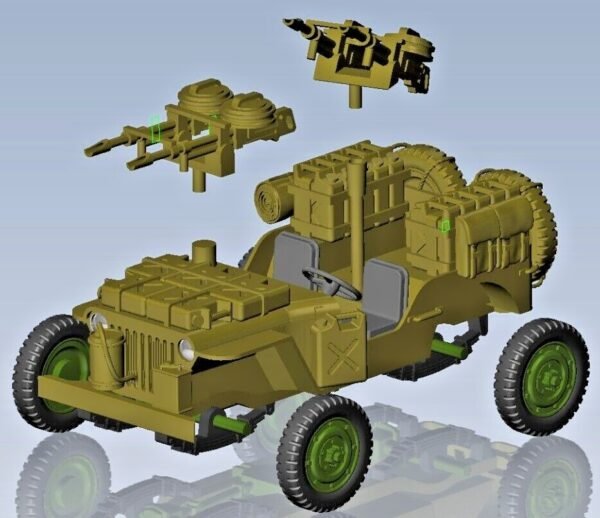 WW2 USA WILLYS JEEP, 3D PRINTED,MANY SCALES AVAILABLE - Image 4