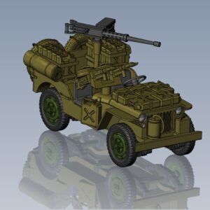WW2 USA WILLYS JEEP, 3D PRINTED,MANY SCALES AVAILABLE