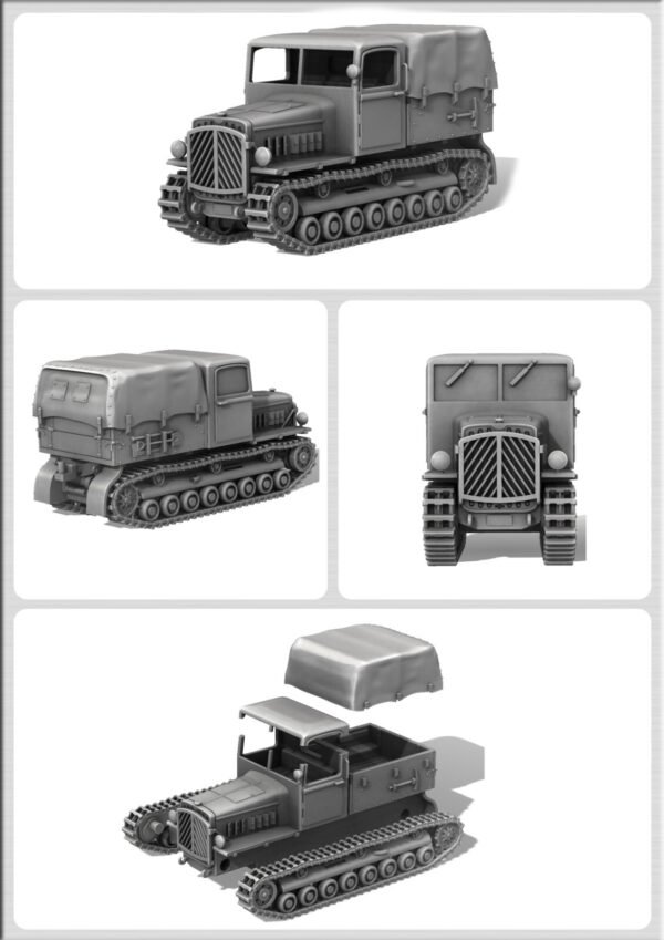 WW2 CZECH ARTILLERY TRACTOR PRAGA T-6 (SKODA), 3D PRINTED, MANY SCALES AVAILABLE - Image 5