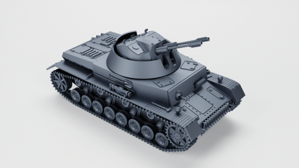 WW2 GERMAN FLAKPANZER IV "KUGGELBLITZ, 3D PRINTED, MANY SCALES AVAILABLE - Image 4