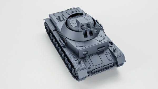 WW2 GERMAN FLAKPANZER IV "KUGGELBLITZ, 3D PRINTED, MANY SCALES AVAILABLE - Image 5