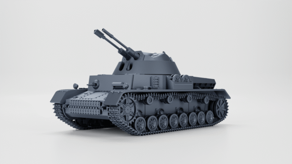 WW2 GERMAN FLAKPANZER IV "KUGGELBLITZ, 3D PRINTED, MANY SCALES AVAILABLE