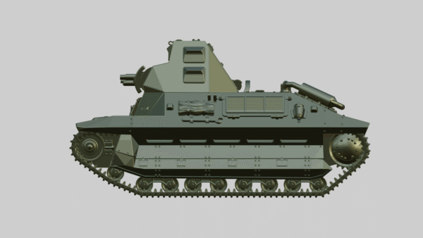 WW2 FRANCE LIGHT TANK FCM-36, 3D PRINTED, MANY SCALES AVAILABLE - Image 3