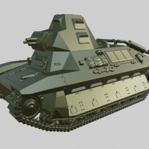 WW2 FRANCE LIGHT TANK FCM-36, 3D PRINTED, MANY SCALES AVAILABLE