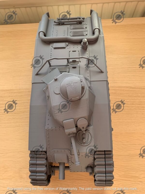 WW2 FRENCH HEAVY TANK CHAR B1 BIS, 3D PRINTED, MANY SCALES AVAILABLE - Image 11