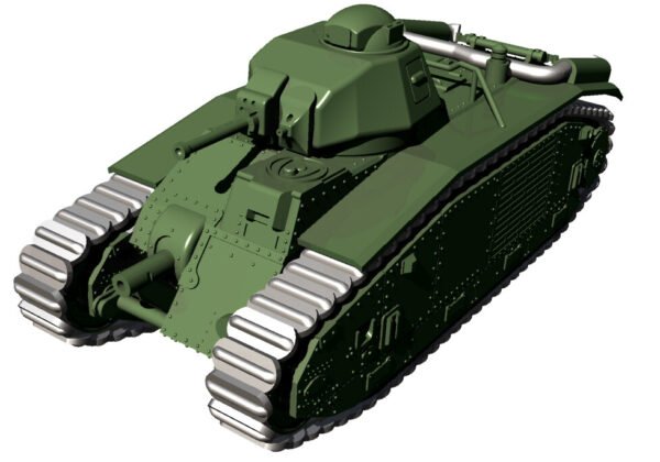 WW2 FRENCH HEAVY TANK CHAR B1 BIS, 3D PRINTED, MANY SCALES AVAILABLE - Image 12