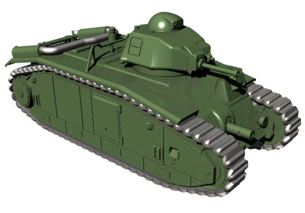 WW2 FRENCH HEAVY TANK CHAR B1 BIS, 3D PRINTED, MANY SCALES AVAILABLE - Image 13