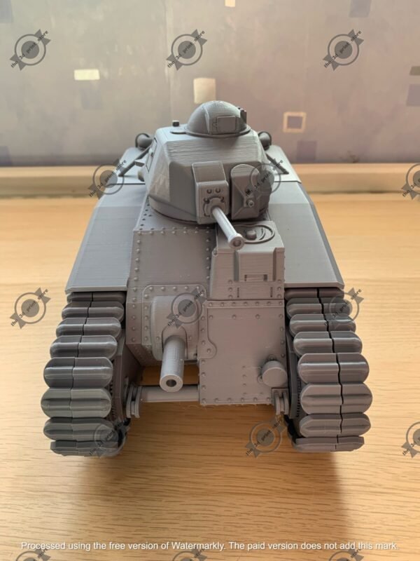 WW2 FRENCH HEAVY TANK CHAR B1 BIS, 3D PRINTED, MANY SCALES AVAILABLE - Image 4