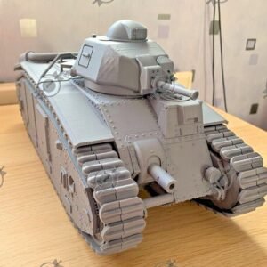 WW2 FRENCH HEAVY TANK CHAR B1 BIS, 3D PRINTED, MANY SCALES AVAILABLE