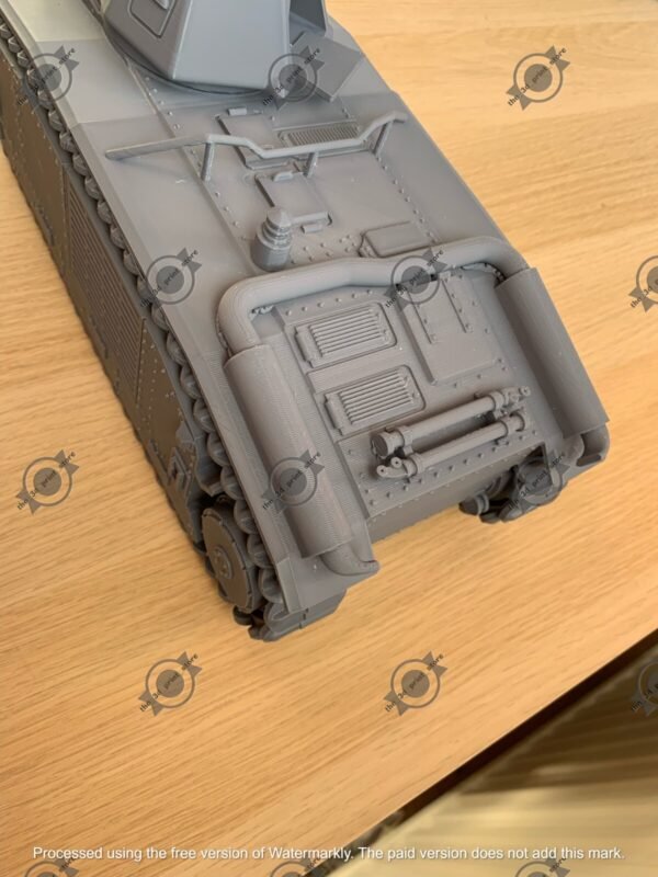 WW2 FRENCH HEAVY TANK CHAR B1 BIS, 3D PRINTED, MANY SCALES AVAILABLE - Image 9