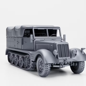 WW2 GERMAN HALF-TRACK SD.KFZ.11 PRIME MOVER, 3D PRINTED, MANY SCALES AVAILABLE