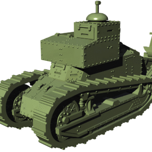 WW1 FRANCE RENAULT FT TSF, 3D PRINTED, MANY SCALES AVAILABLE
