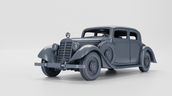 WW2 GERMAN MERCEDES-BENZ W142 SALOON (Type 3),3D PRINTED, MANY SCALES AVAILABLE