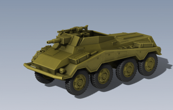WW2 GERMAN SD.KFZ.234-3 - STUMMEL (GERAT 94), 3D PRINTED, MANY SCALES AVAILABLE