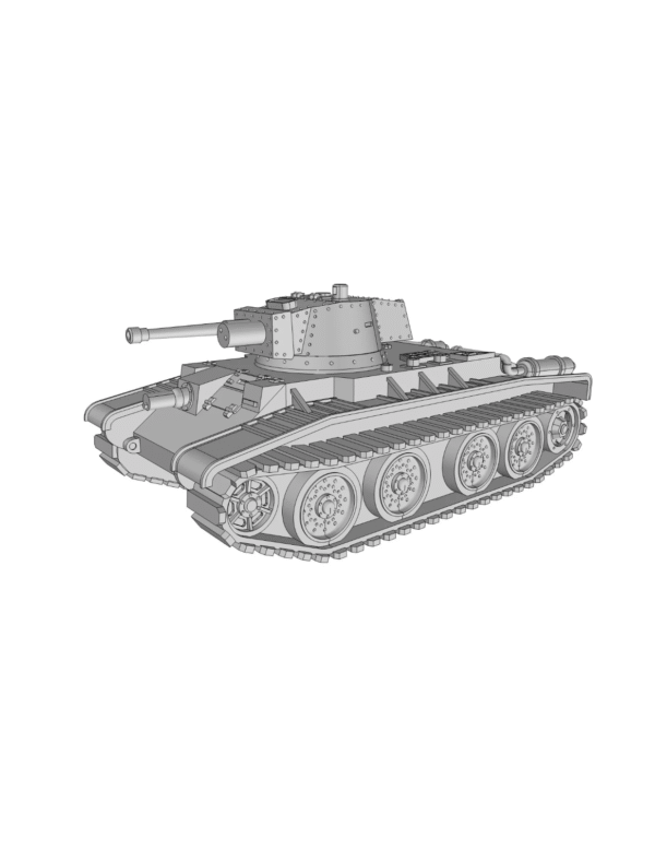 WW2 POLISH 10 TP WHEEL & TRACK CRUISER TANK, 3D PRINTED, MANY SCALES AVAILABLE