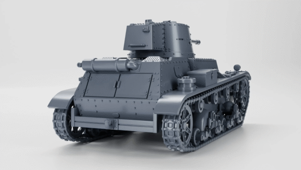 WW2 POLISH LIGHT TANK 7TP JW (SINGLE TURRET), 3D PRINTED, MANY SCALES AVAILABLE - Image 3