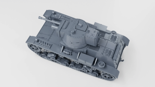 WW2 POLISH LIGHT TANK 7TP JW (SINGLE TURRET), 3D PRINTED, MANY SCALES AVAILABLE - Image 4