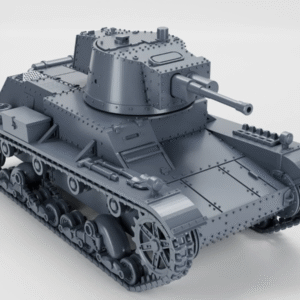 WW2 POLISH LIGHT TANK 7TP JW (SINGLE TURRET), 3D PRINTED, MANY SCALES AVAILABLE