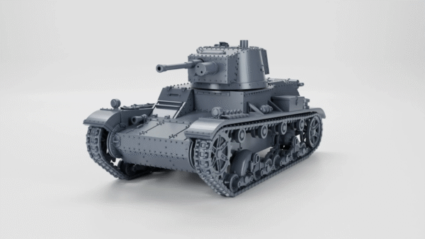 WW2 POLISH LIGHT TANK 7TP JW (SINGLE TURRET), 3D PRINTED, MANY SCALES AVAILABLE - Image 5