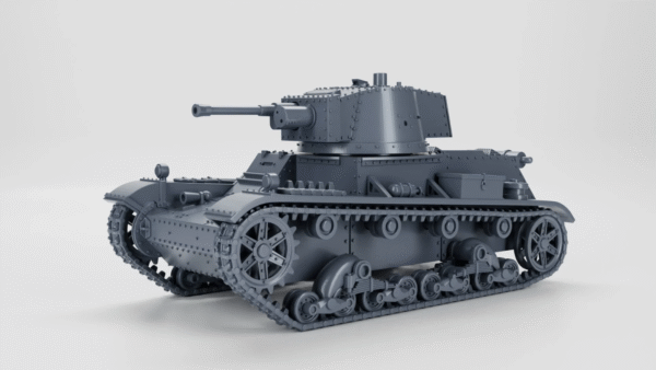 WW2 POLISH LIGHT TANK 7TP JW (SINGLE TURRET), 3D PRINTED, MANY SCALES AVAILABLE - Image 6