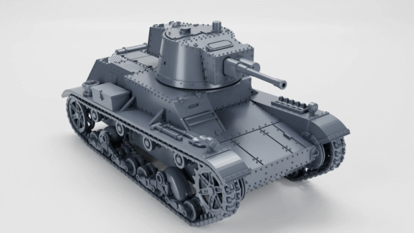 WW2 POLISH LIGHT TANK 7TP JW (SINGLE TURRET), 3D PRINTED, MANY SCALES AVAILABLE