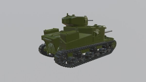 WW2 UK M3 GRANT MEDIUM TANK, 3D PRINTED, MANY SCALES AVAILABLE - Image 3
