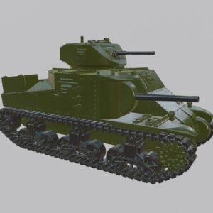 WW2 UK M3 GRANT MEDIUM TANK, 3D PRINTED, MANY SCALES AVAILABLE