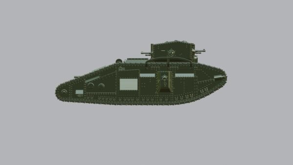 WW1 UK MEDIUM MARK B, (BRITISH EMPIRE) 3D PRINTED, MANY SCALES AVAILABLE - Image 4