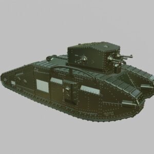 WW1 UK MEDIUM MARK B, (BRITISH EMPIRE) 3D PRINTED, MANY SCALES AVAILABLE