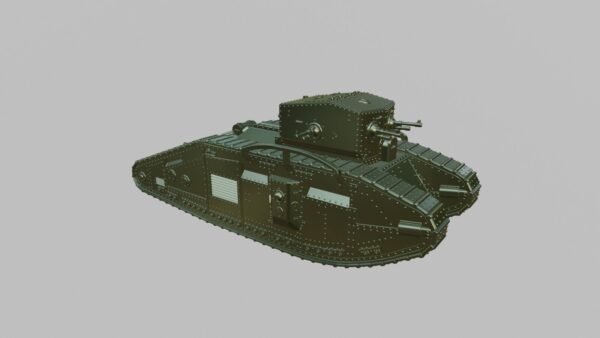 WW1 UK MEDIUM MARK B, (BRITISH EMPIRE) 3D PRINTED, MANY SCALES AVAILABLE