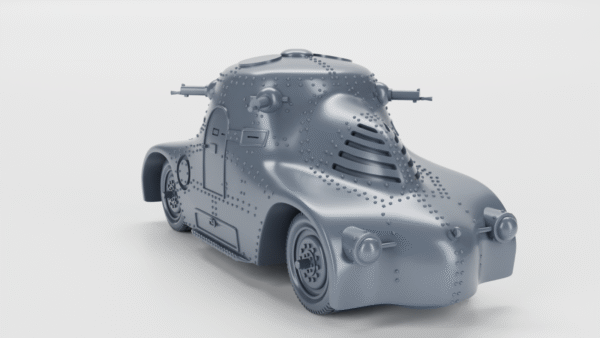 WW2 CZECH ARMORED CAR SKODA PA-II ZELVA, 3D PRINTED, MANY SCALES AVAILABLE - Image 4