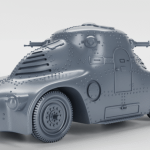 WW2 CZECH ARMORED CAR SKODA PA-II ZELVA, 3D PRINTED, MANY SCALES AVAILABLE