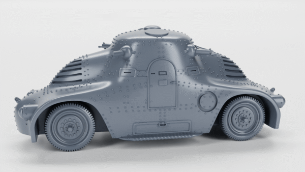 WW2 CZECH ARMORED CAR SKODA PA-II ZELVA, 3D PRINTED, MANY SCALES AVAILABLE - Image 5