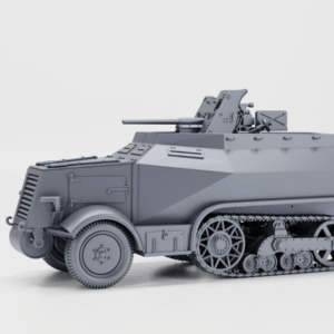 WW2 GERMAN HALF-TRACK UNIC 304(F) PAK 36, 3D PRINTED, MANY SCALES AVAILABLE