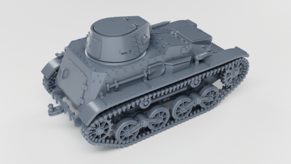 WW2 JAPAN TYPE 94 TANKETTE (EARLY) + TRAILER, 3D PRINTED, MANY SCALES AVAILABLE - Image 7