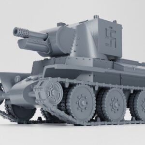 WW2 FINNISH LIGHT TANK BT-42, 3D PRINTED, MANY SCALES AVAILABLE