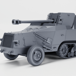 WW2 GERMAN HALF-TRACK S307 (F) 75MM PAK 40, 3D PRINTED, MANY SCALES AVAILABLE