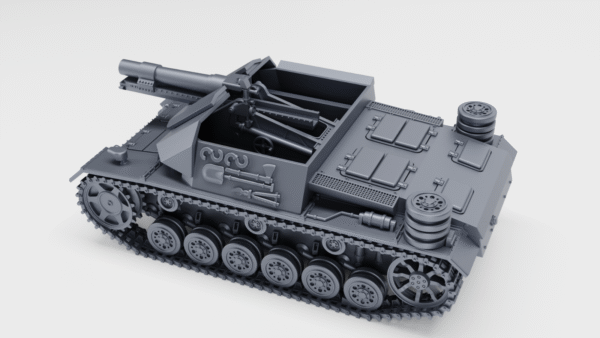 WW2 GERMAN SIG 33 (SF)AUF PANZERKAMPFWAGON III,3D PRINTED, MANY SCALES AVAILABLE - Image 3