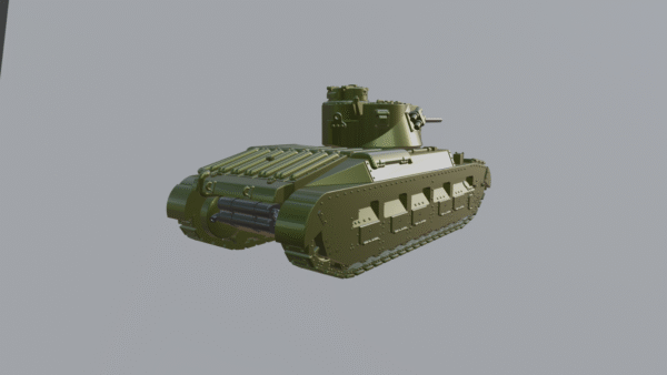 WW2 UK MATILDA II Mk.IV with ZiS-5 76mm , 3D PRINTED, MANY SCALES AVAILABLE - Image 3
