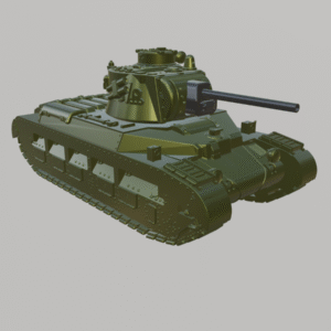 WW2 UK MATILDA II Mk.IV with ZiS-5 76mm , 3D PRINTED, MANY SCALES AVAILABLE