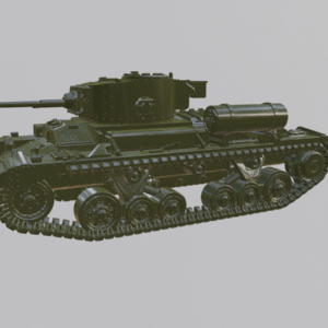 WW2 UK VALENTINE MK-V TANK, 3D PRINTED, MANY SCALES AVAILABLE